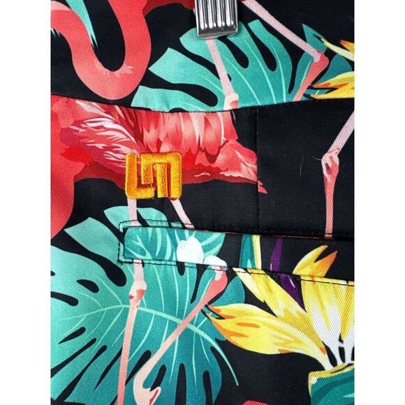 Loudmouth Ladies Flamingo & Floral Print Skirt Size 6 Polyester Made In China - Picture 4 of 5